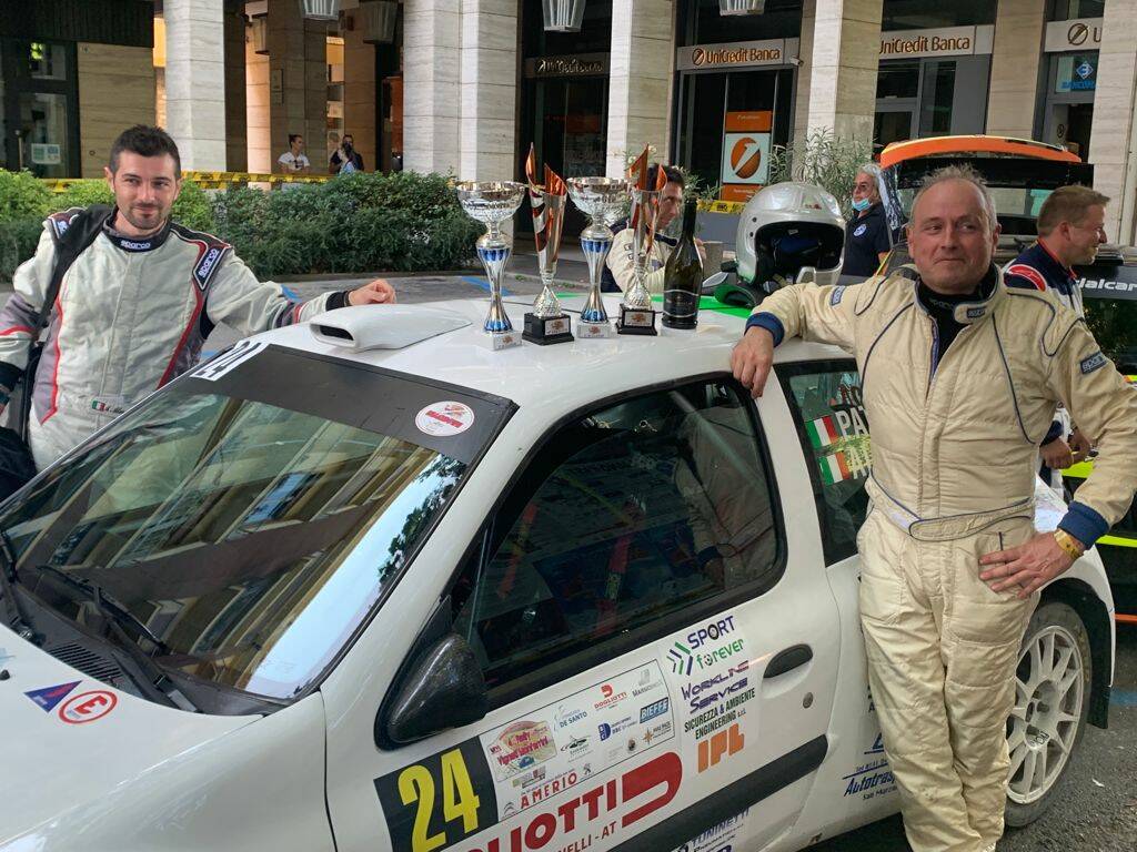 Sergio Patetta e Alessandro Alocco al Rally di Alba con Renault Clio in versione Super1600