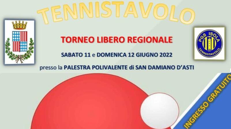 A San Damiano d’Asti il torneo regionale individuale di tennis tavolo