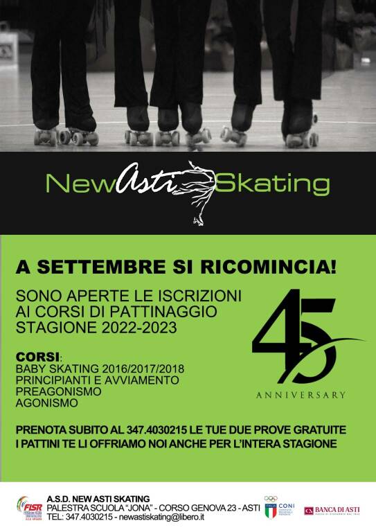new asti skating campagna corsi 2022/23