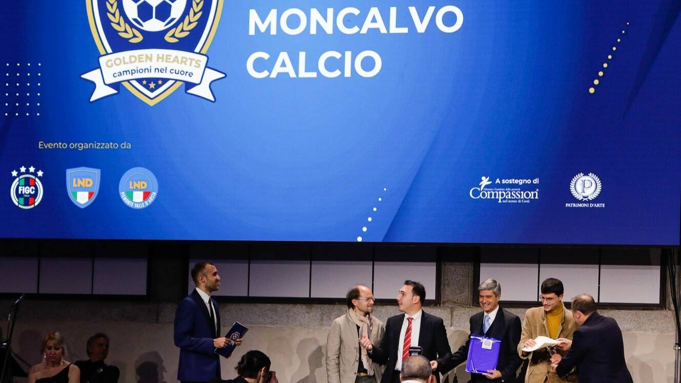Moncalvo Calcio premiato a Torino alla prima edizione di “Golden Hearts”