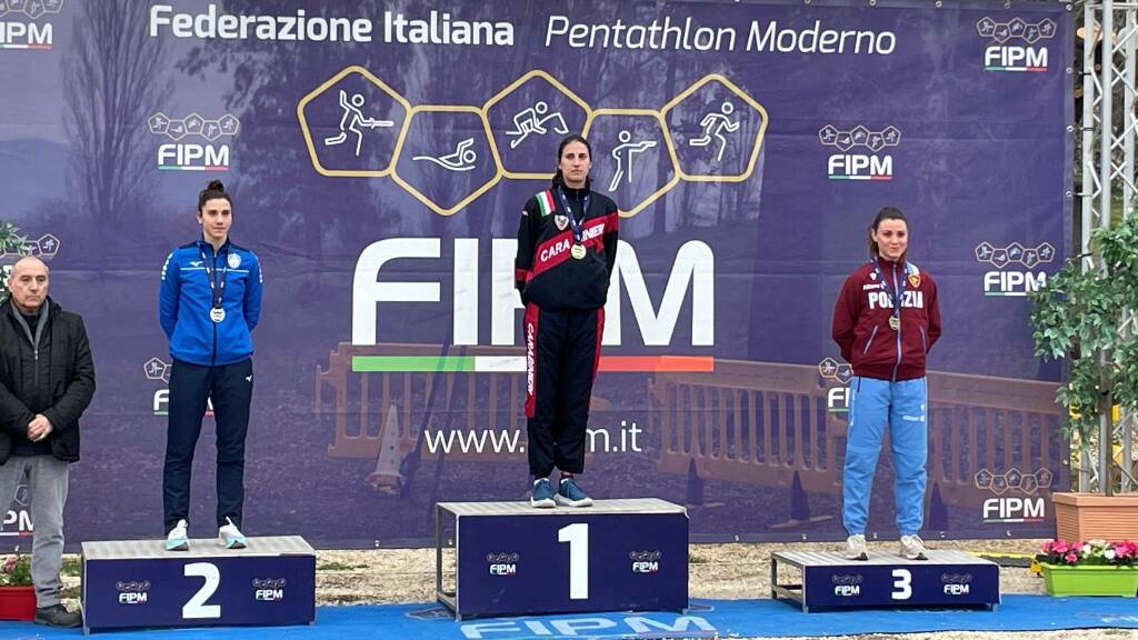 podio femminile italiano pentathlon 2023