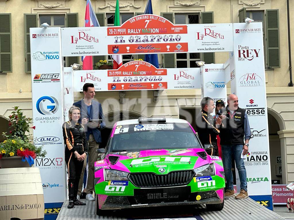 Il VM Motor Team sul podio assoluto del Rally Il Grappolo con Loris Ronzano e Gloria Andreis