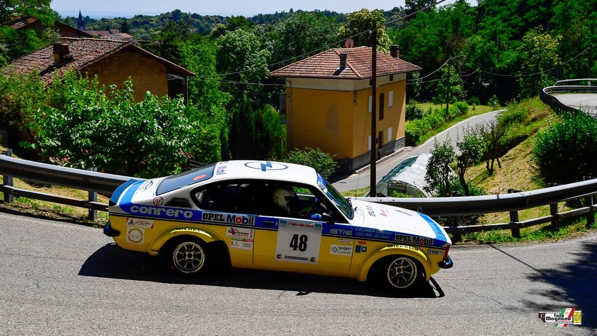 Foto Magnano) Stefano Villani - Lorenzo Lalomia - Opel kadett Gt/e al Rally Lana Storico