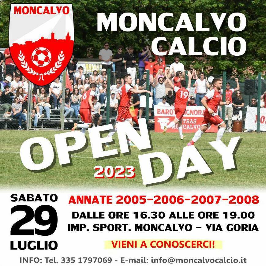 Open Day del Moncalvo Calcio sabato alla “Valletta”: invitati i giovani nati tra 2005 e 2008