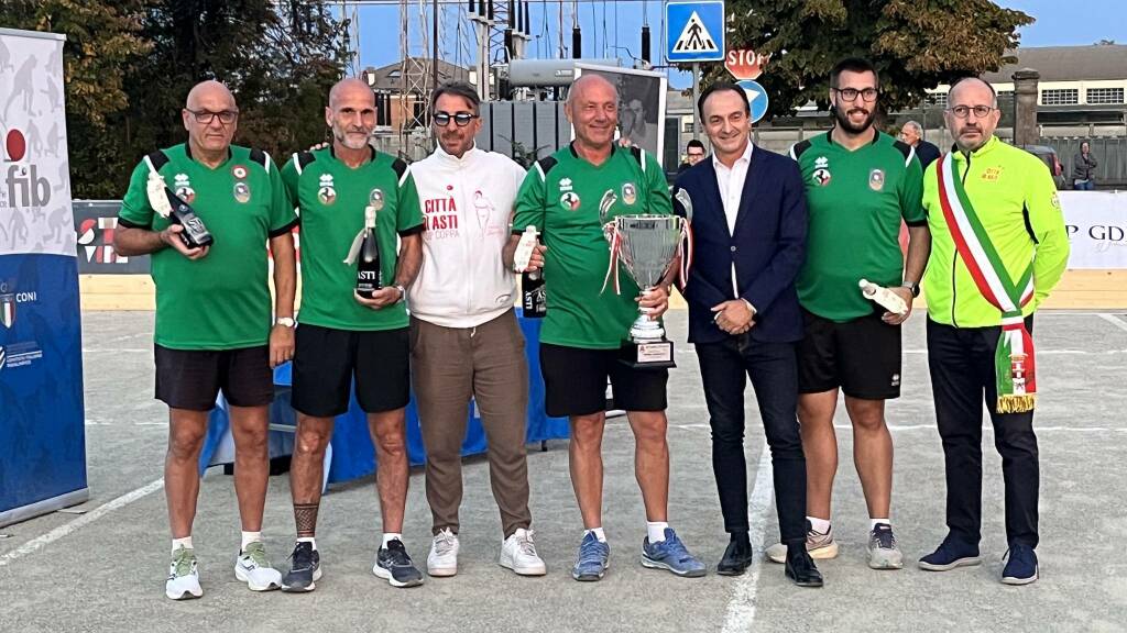 Bocce: la Coppa Città di Asti va alla quadretta di Noventa di Piave, tre squadre piemontesi vincono le gare di contorno
