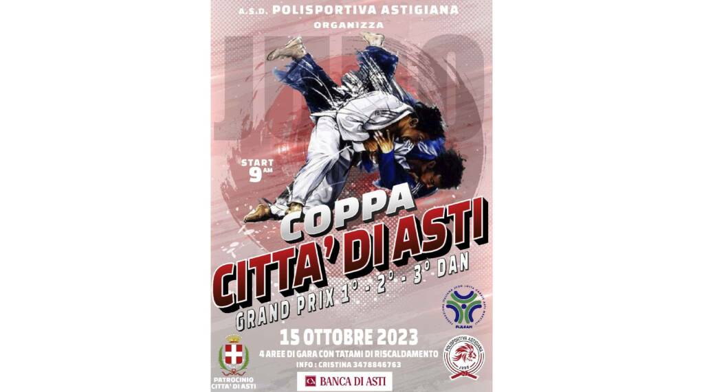 Judo: nel fine settimana la Polisportiva Astigiana organizza la “Coppa Città di Asti” e il “Grand Prix”