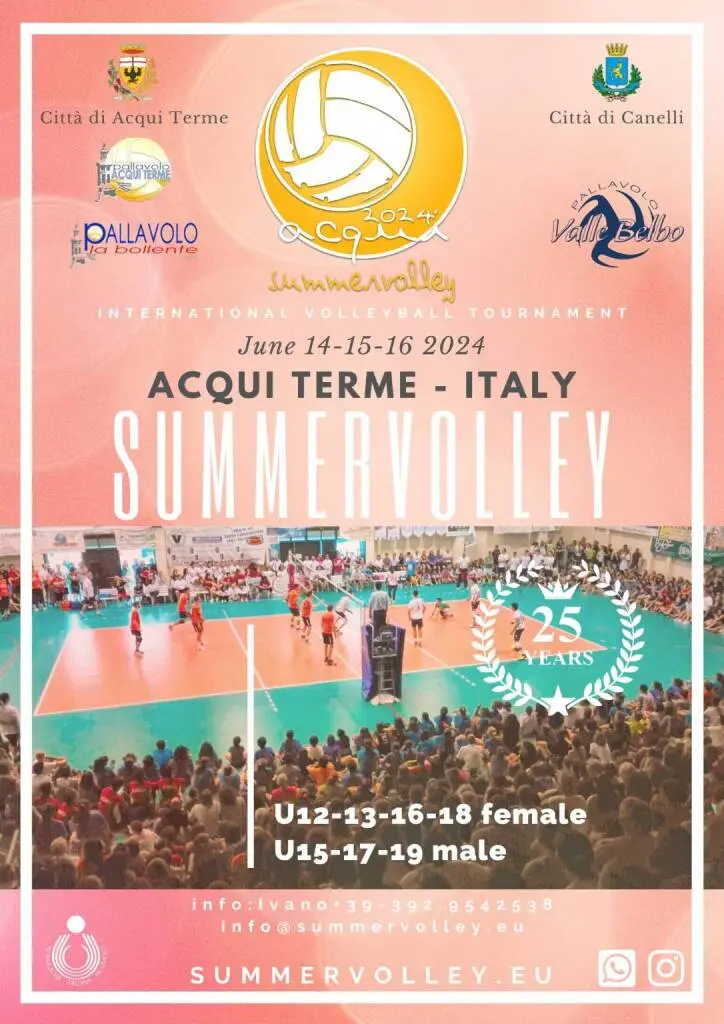 Canelli: il Summer Volley Acqui Terme festeggia il quarto di secolo con il botto