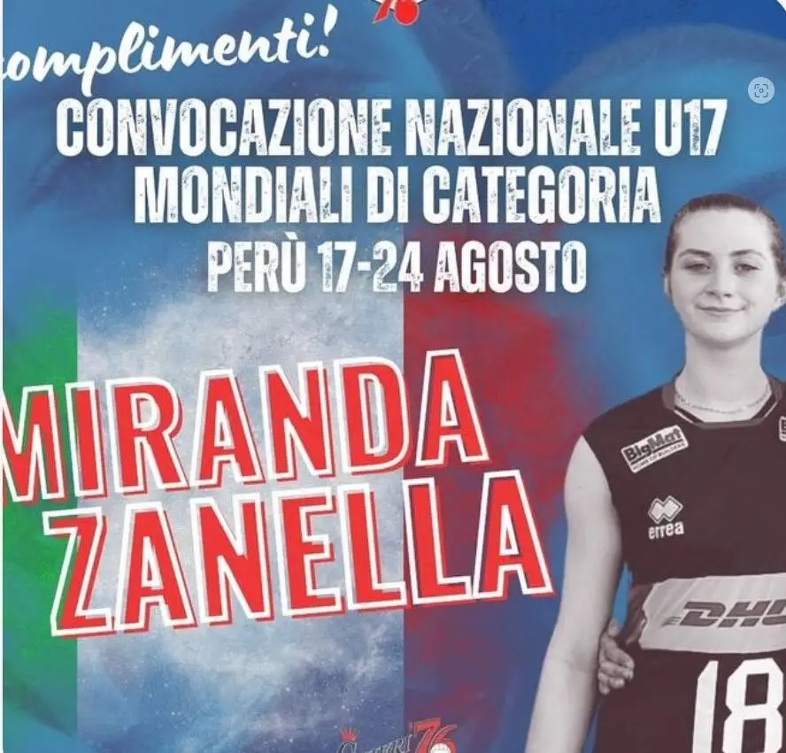 Miranda Zanella del Club76 PlayAsti convocata in Nazionale per il Mondiale Under 17